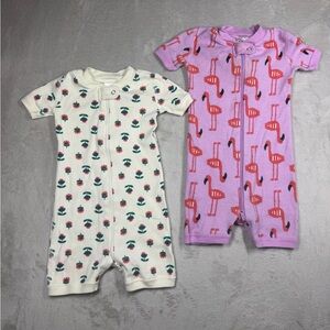 Hanna Andersson 2 Way Zip Shortie Sleeper Organic Cotton 12-18 Months Bundle